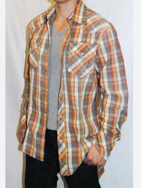 True Religion Men Plaid Shirt XXL